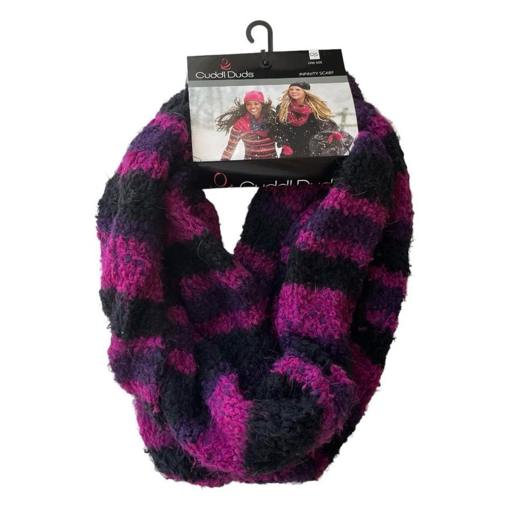 Brand new purple and black stripped infinity scarf with tag